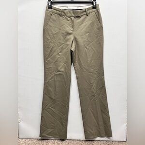 Anne Klein Suit Olive Green Wool Blend Mid Rise Trousers Sz 4
